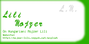 lili mojzer business card